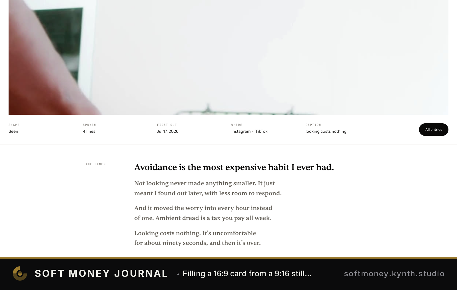 Article layout with headline and body text about avoidance and its hidden costs.