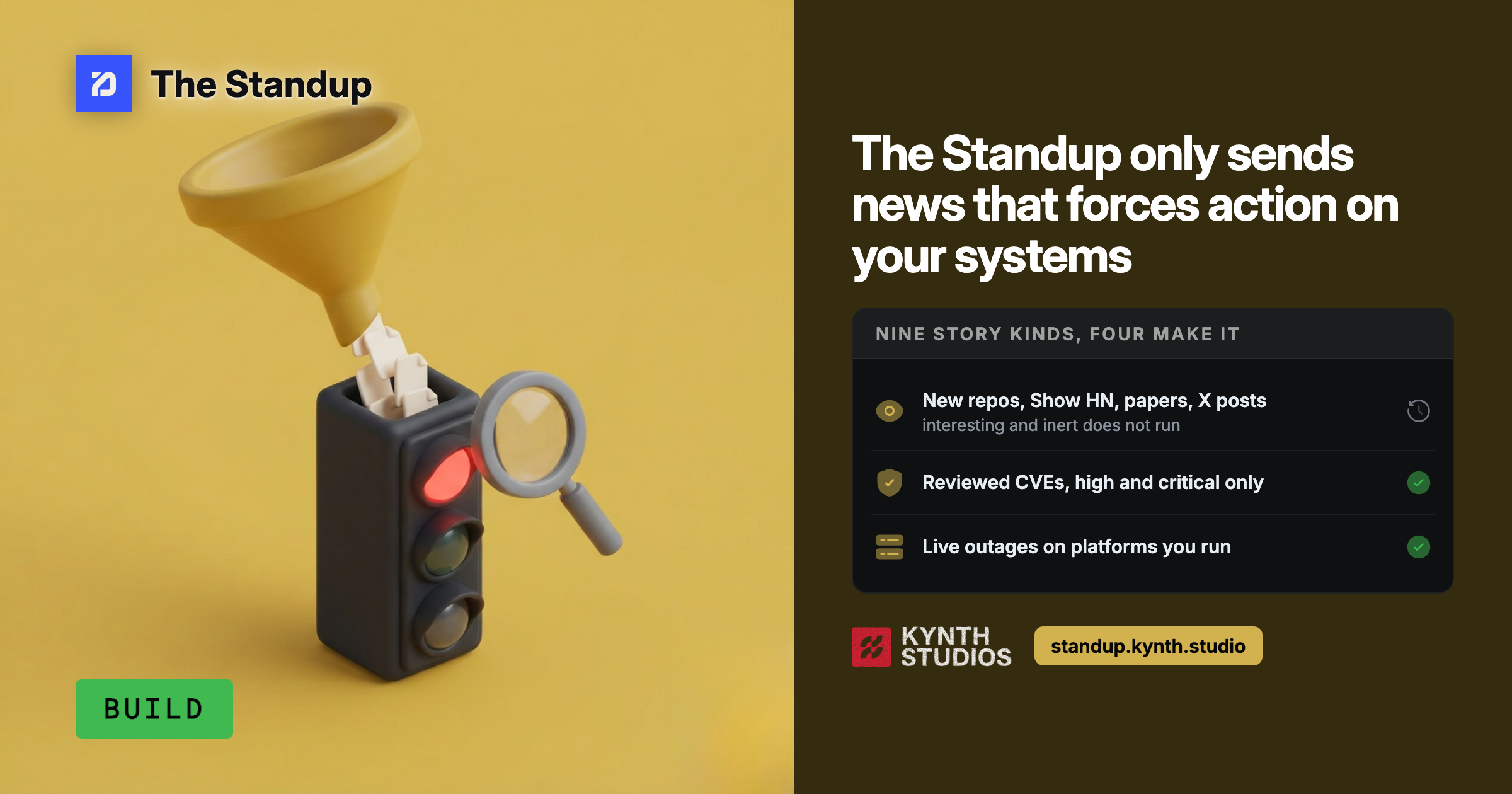 what landed in standup